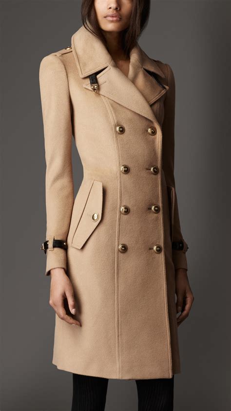 burberry women's camel wool coat|burberry cashmere coat women's.